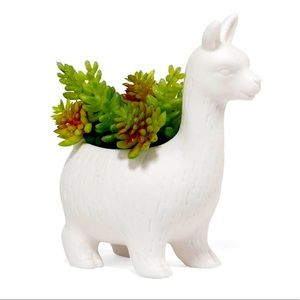 Llama Ceramic Mini Planter Pot NWT